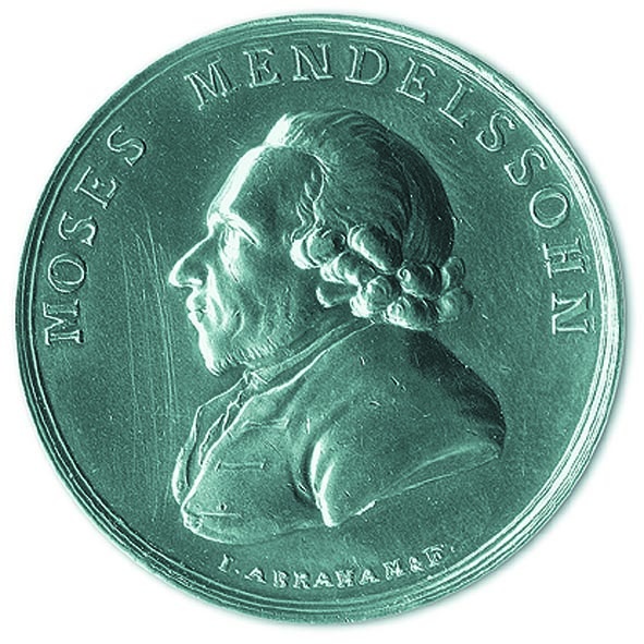 Medaille mit Bildnis des Moses Mendelssohn (1729 - 1786) (Museum für Stadtgeschichte Dessau CC BY-NC-SA)