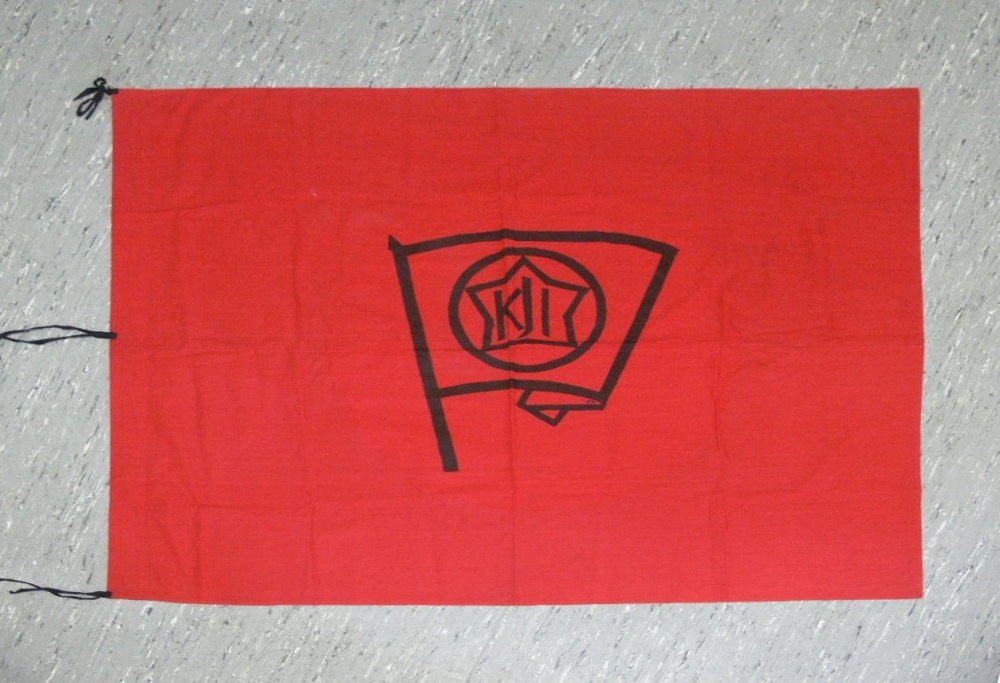 Fahne der Kommunistischen Jugendinternationale (Museumsverband Sachsen-Anhalt CC BY-NC-SA)