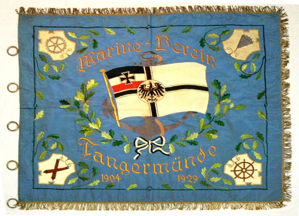 Fahne des Tangermünder Marine-Vereins (Museumsverband Sachsen-Anhalt CC BY-NC-SA)