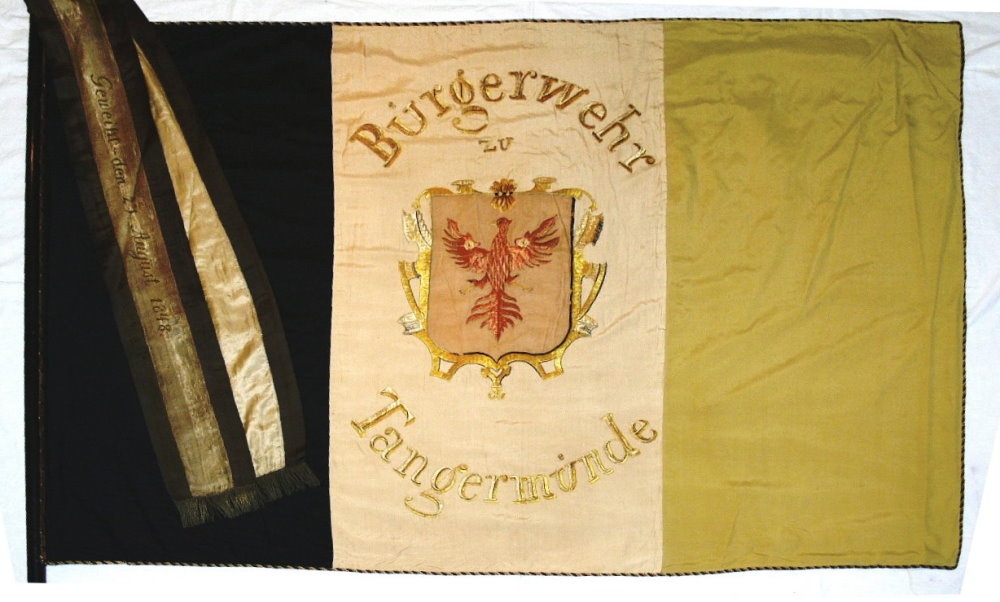 Fahne der Tangermünder Bürgerwehr 1848 (Museumsverband Sachsen-Anhalt CC BY-NC-SA)