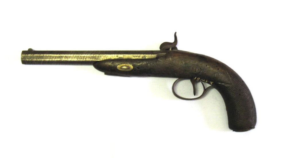 Pistole mit Perkussionsschloss (Museumsverband Sachsen-Anhalt CC BY-NC-SA)