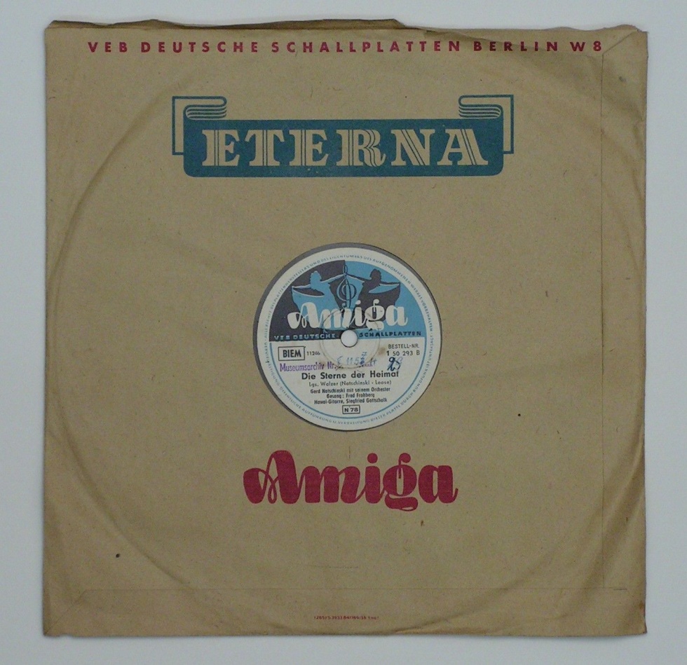 Schallplatte 78 rpm &quot;Sterne der Heimat&quot; & &quot;Tiritomba&quot; (Kreismuseum Bitterfeld CC BY-NC-SA)