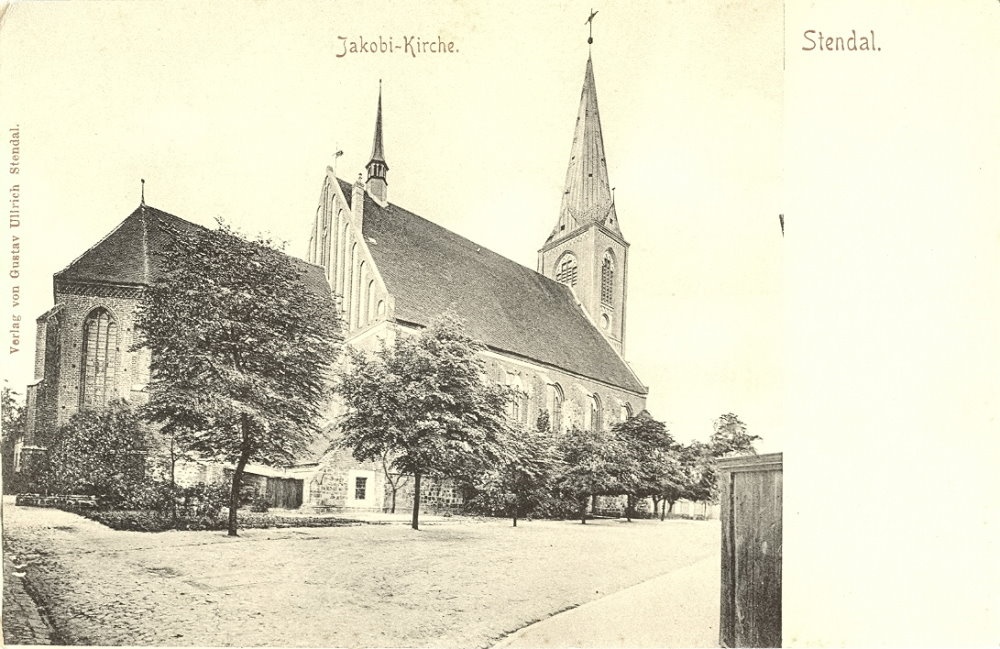 Ansichtskarte: Jakobi-Kirche in Stendal (Altmärkisches Museum Stendal CC BY-NC-SA)