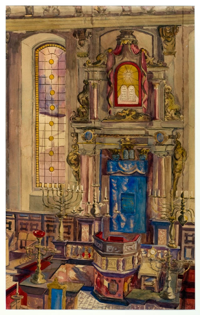 Inneres der Halberstädter Synagoge (Berend Lehmann Museums für jüdische Geschichte und Kultur CC BY-NC-SA)