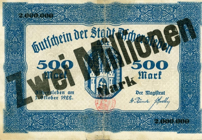 Schein der Hochinflation (Aschersleben, 2.000.000 Mark) (Kulturstiftung Sachsen-Anhalt CC BY-NC-SA)