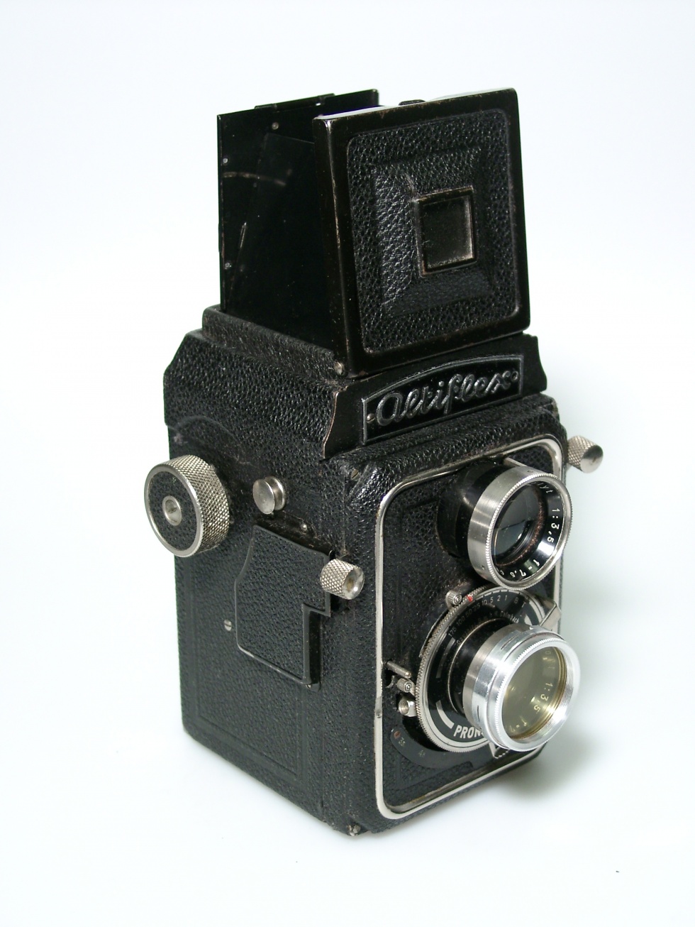 Rollfilmkamera &quot;Altiflex Schreibschrift&quot; (Industrie- und Filmmuseum Wolfen CC BY-NC-SA)