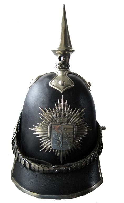 Helm für Fähnrich oder Feldwebel der Infantrie, Anhalt-Bernburg (Museum Schloss Bernburg CC BY-NC-SA)