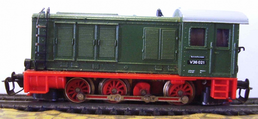 Modelleisenbahn Diesel - Lokomotive V 36 DR (Fahrzeugmuseum Staßfurt CC BY-NC-SA)