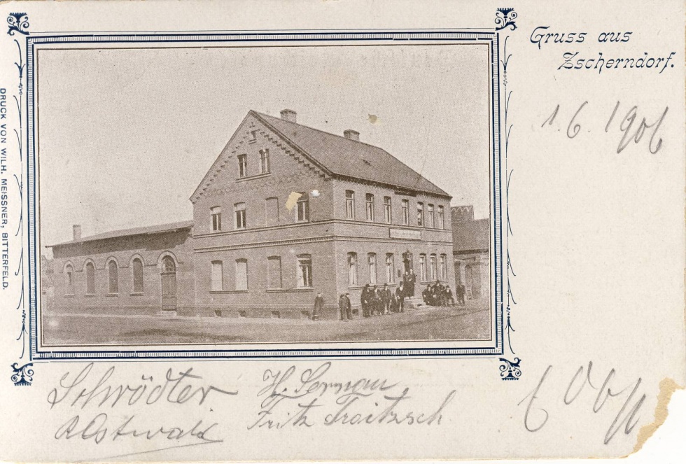 Ansichtskarte Zscherndorf (Kreismuseum Bitterfeld CC BY-NC-SA)