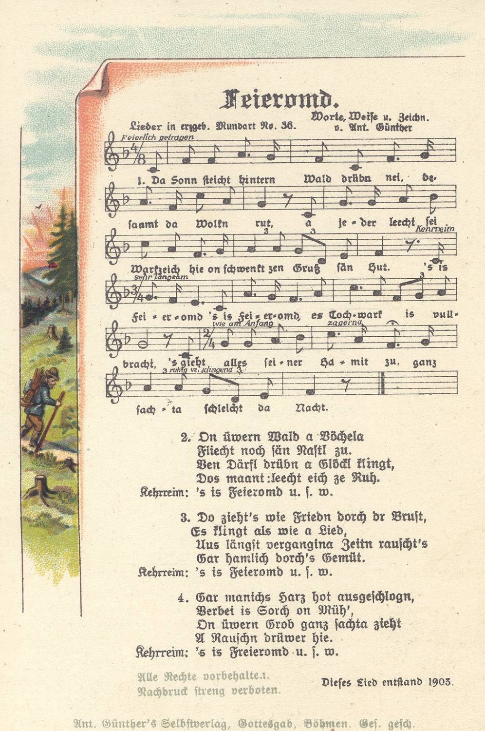 Liedpostkarte (Kreismuseum Bitterfeld CC BY-NC-SA)
