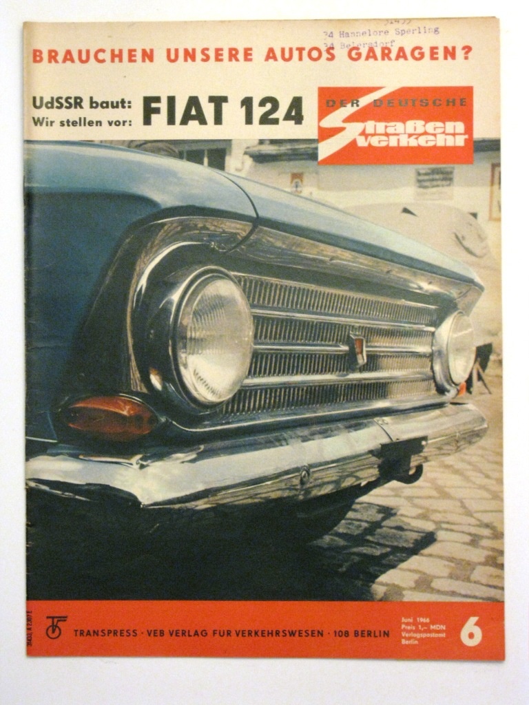 Der Deutsche Straßenverkehr Heft 6 des Jahres 1966 (Fahrzeugmuseum Staßfurt CC BY-NC-SA)