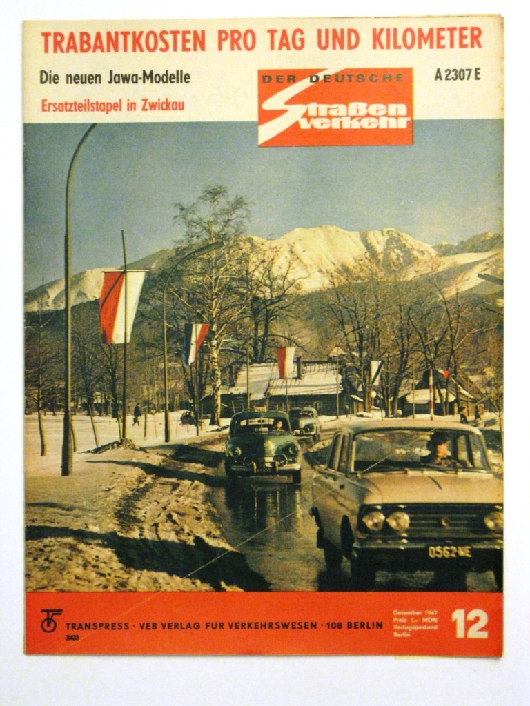 Der Deutsche Straßenverkehr Heft 12 des Jahres 1967 (Fahrzeugmuseum Staßfurt CC BY-NC-SA)