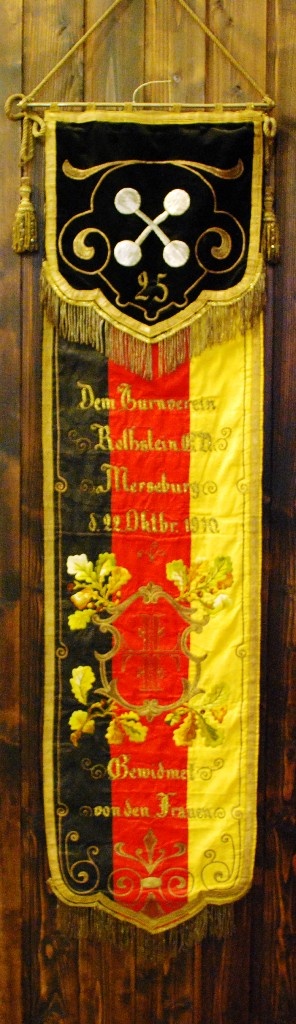 Vereinsfahne - &quot;Turnverein Rothstein e.V.&quot; (Kulturhistorisches Museum Schloss Merseburg CC BY-NC-SA)