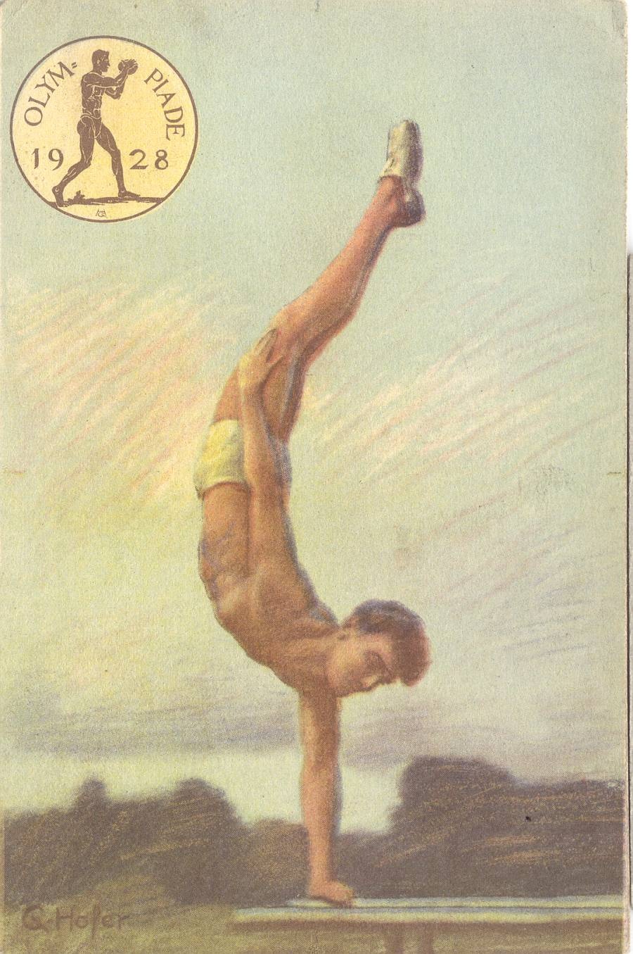 Ansichtskarte &quot;Olympiade 1928&quot; (Kreismuseum Bitterfeld CC BY-NC-SA)