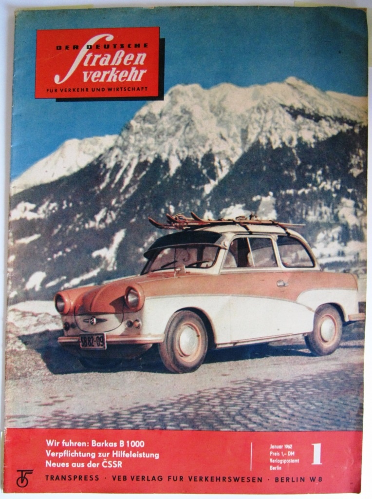 Der Deutsche Straßenverkehr Heft 1 des Jahres 1962 (Fahrzeugmuseum Staßfurt CC BY-NC-SA)
