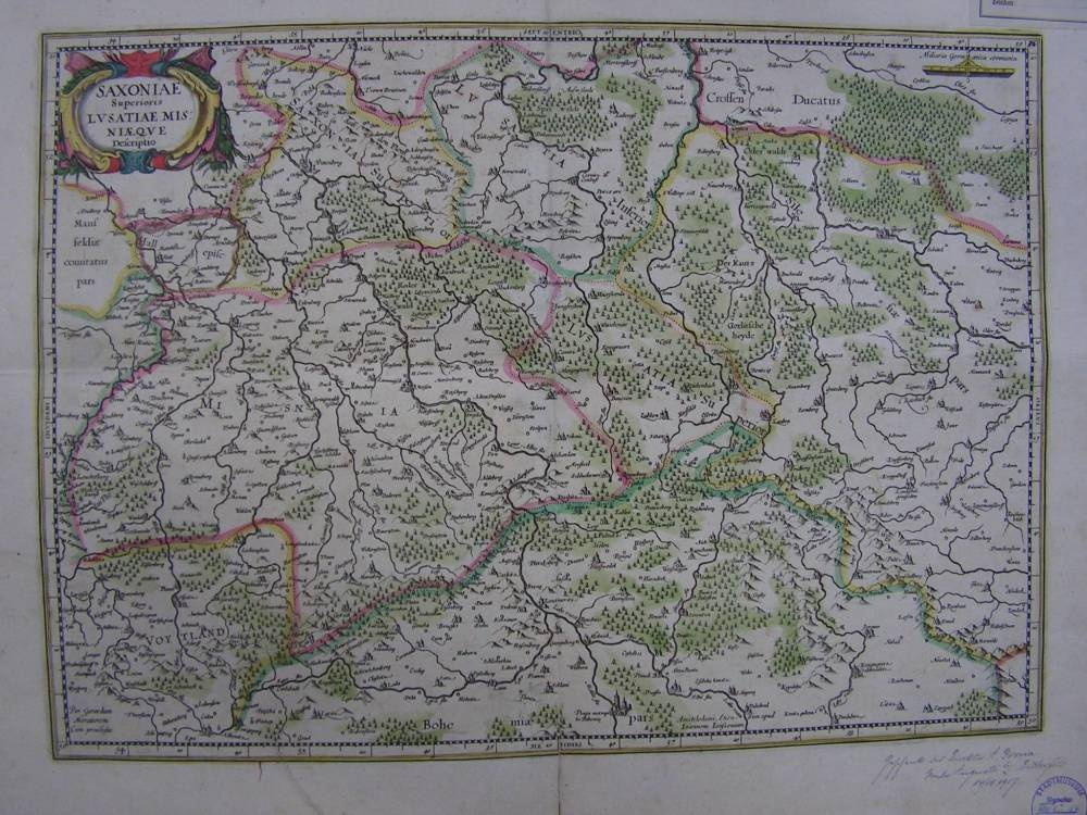 Karte Saxoniae Superioris Lvsatiae Misniæqve Descriptio (Kreismuseum Bitterfeld CC BY-NC-SA)