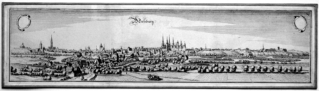 Ansicht der Stadt Merseburg (Kulturhistorisches Museum Schloss Merseburg CC BY-NC-SA)