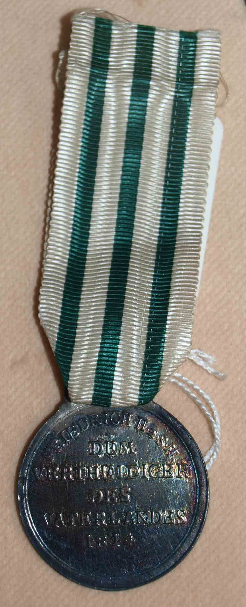Kriegsgedenkmünze oder Campagne-Medaille, Sachsen-Hildburghausen, 1814/15 (Museum Weißenfels - Schloss Neu-Augustusburg CC BY-NC-SA)