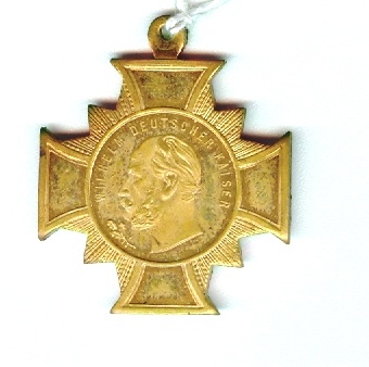 Jubiläumsabzeichen oder Bronzekreuz zum 90. Geburtstag des Kaiser Wilhelm I., 1887 (Museum Weißenfels - Schloss Neu-Augustusburg CC BY-NC-SA)
