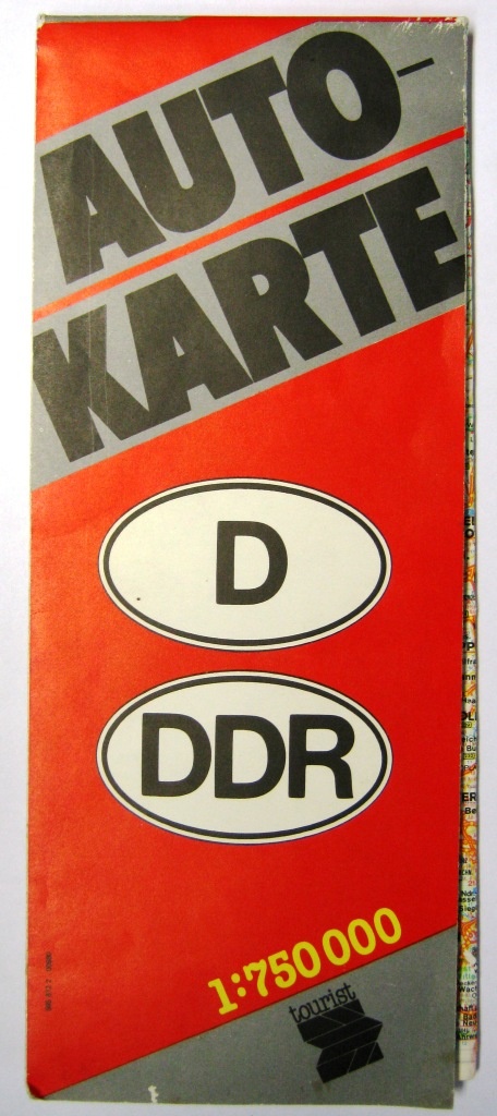Autokarte für Gesamtdeutschland D und DDR 1990 (Fahrzeugmuseum Staßfurt CC BY-NC-SA)