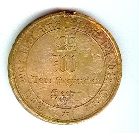 Kriegsdenkmünze für Kombattanten, 1870/71 (Museum Weißenfels - Schloss Neu-Augustusburg CC BY-NC-SA)