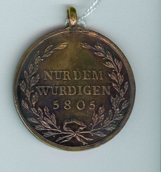 unbekannte silberne Medaille, Deutschland 1805, Fehlprägung (Museum Weißenfels - Schloss Neu-Augustusburg CC BY-NC-SA)