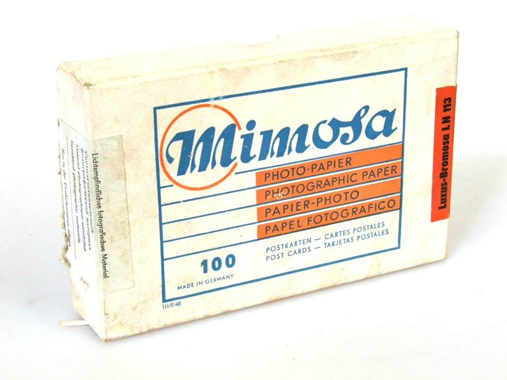 s/w Fotopapier Mimosa (Industrie- und Filmmuseum Wolfen CC BY-NC-SA)