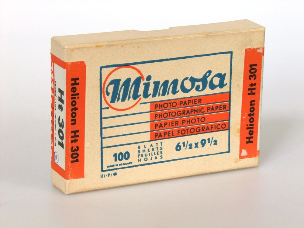S/w Fotopapier Mimosa Helioton 301 :: Industrie- und Filmmuseum Wolfen ::  museum-digital:sachsen-anhalt