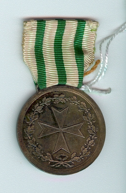 Kriegsdenkmünze oder Campagne-Medaille des Herzogtums Sachsen-Coburg-Saalfeld, 1814 (Museum Weißenfels - Schloss Neu-Augustusburg CC BY-NC-SA)
