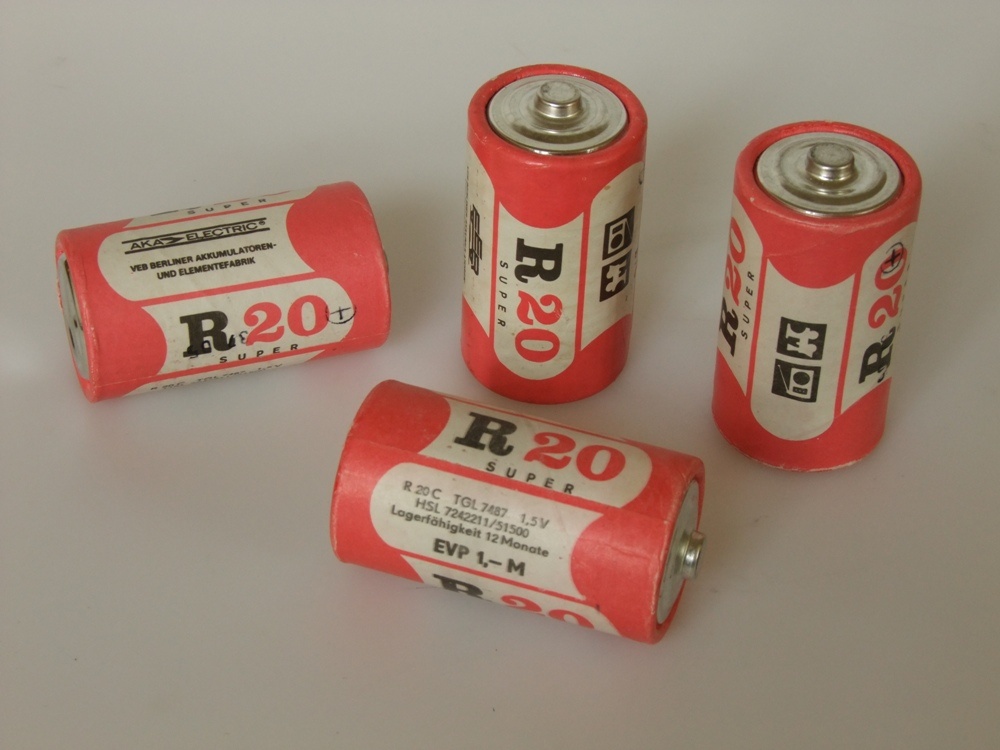 Batterie R 20 C 1,5 V (Industrie- und Filmmuseum Wolfen CC BY-NC-SA)