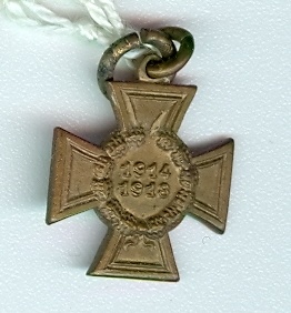 Ehrenkreuz für Kriegsteilnehmer 1914-1918, Miniaturausführung (Museum Weißenfels - Schloss Neu-Augustusburg CC BY-NC-SA)