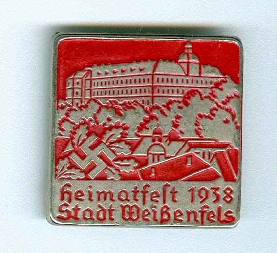 Veranstaltungsabzeichen Heimatfest der Stadt Weißenfels, 1938 (Museum Weißenfels - Schloss Neu-Augustusburg CC BY-NC-SA)