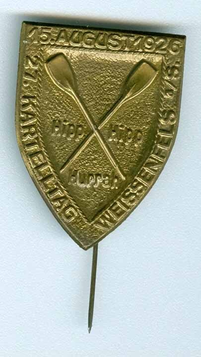 Veranstaltungsabzeichen des Weißenfelser Rudervereins, 27. Kartelltag 1926 (Museum Weißenfels - Schloss Neu-Augustusburg CC BY-NC-SA)