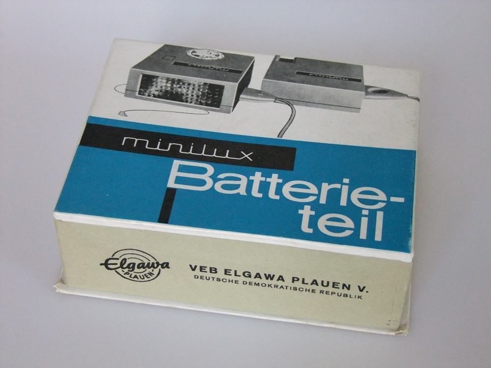 Minilux Batterieteil (Industrie- und Filmmuseum Wolfen CC BY-NC-SA)
