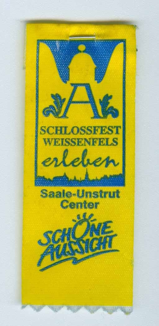 Veranstaltungsabzeichen für das Weißenfelser Schloßfest 2006 (Museum Weißenfels - Schloss Neu-Augustusburg CC BY-NC-SA)