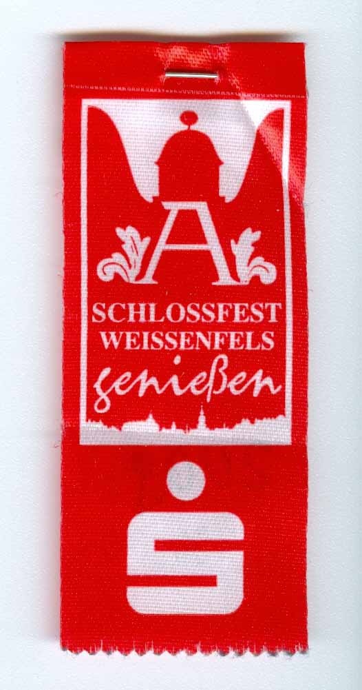 Veranstaltungsabzeichen zum Weißenfelser Schloßfest 2009 (Museum Weißenfels - Schloss Neu-Augustusburg CC BY-NC-SA)