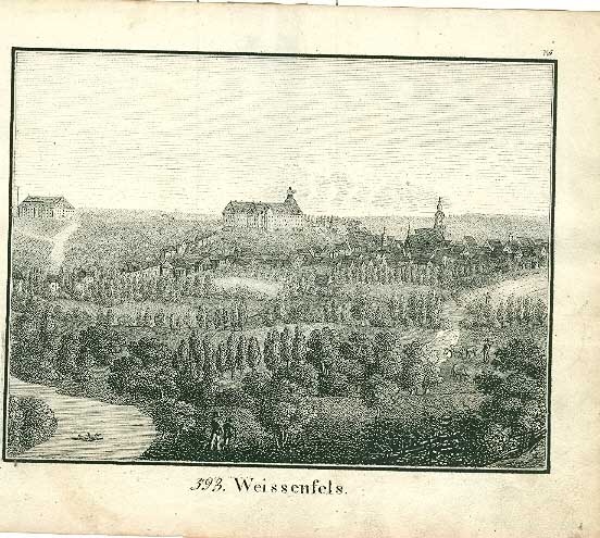 Ansicht von Weißenfels, Blick von Nordosten, 19. Jahrhundert (Museum Weißenfels - Schloss Neu-Augustusburg CC BY-NC-SA)