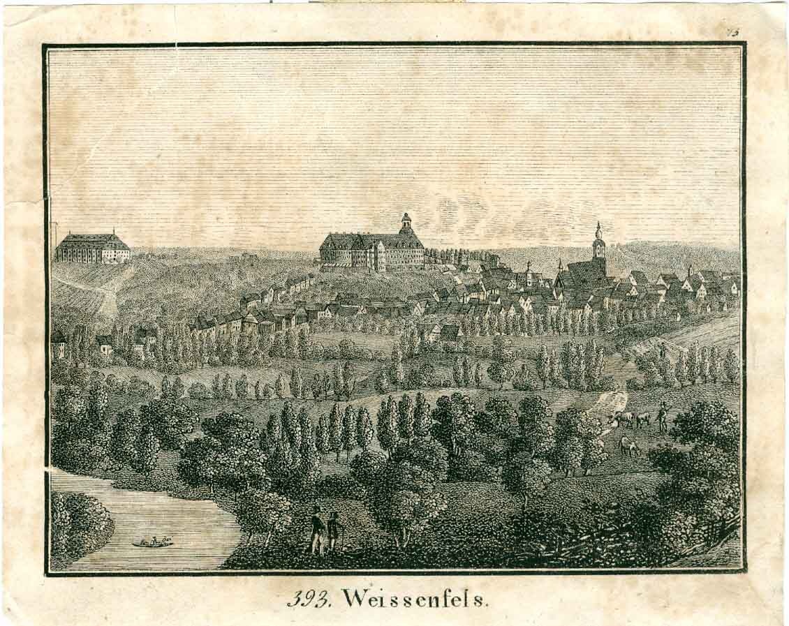 Stadtansicht von Weißenfels (Museum Weißenfels - Schloss Neu-Augustusburg CC BY-NC-SA)