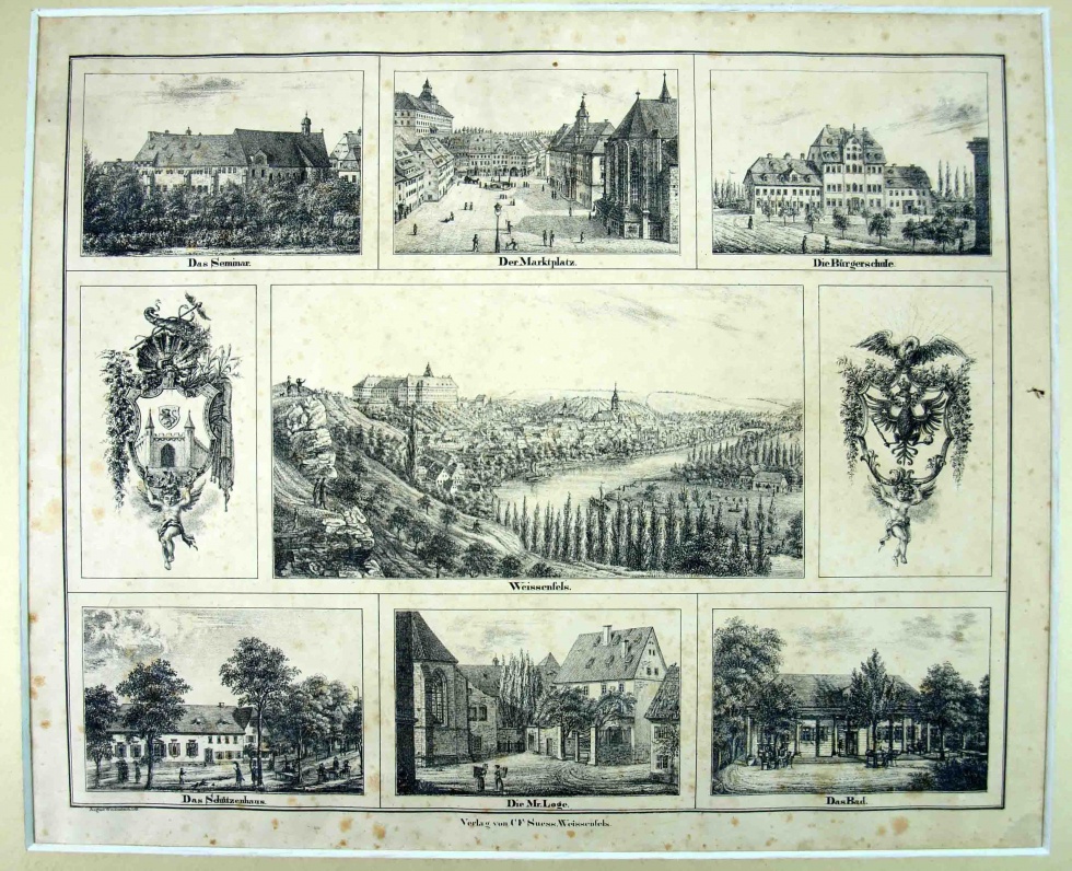 Stadtansichten von Weißenfels , 1875 (Museum Weißenfels - Schloss Neu-Augustusburg CC BY-NC-SA)