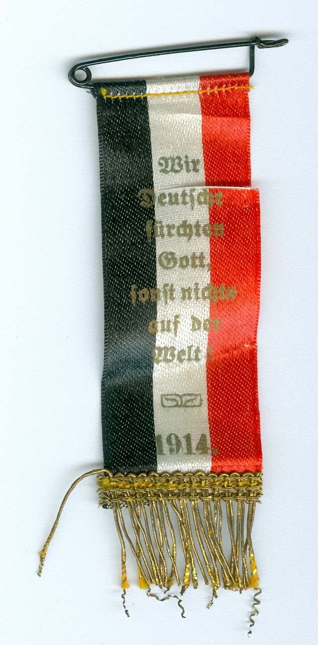 Sympathie- Propagandaband, 1914, 1. Weltkrieg (Museum Weißenfels - Schloss Neu-Augustusburg CC BY-NC-SA)
