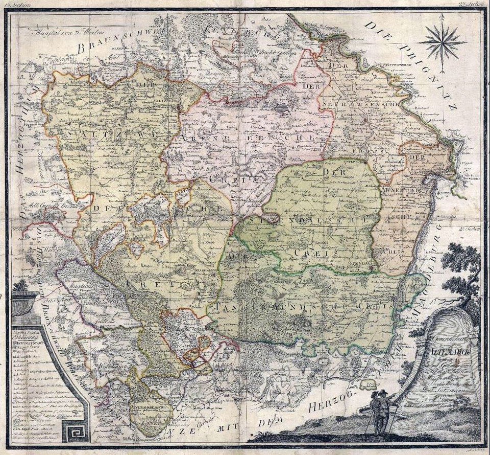 Generalkarte der Altmark aus dem Jahre 1788 (Johann-Friedrich-Danneil-Museum Salzwedel CC BY-NC-SA)