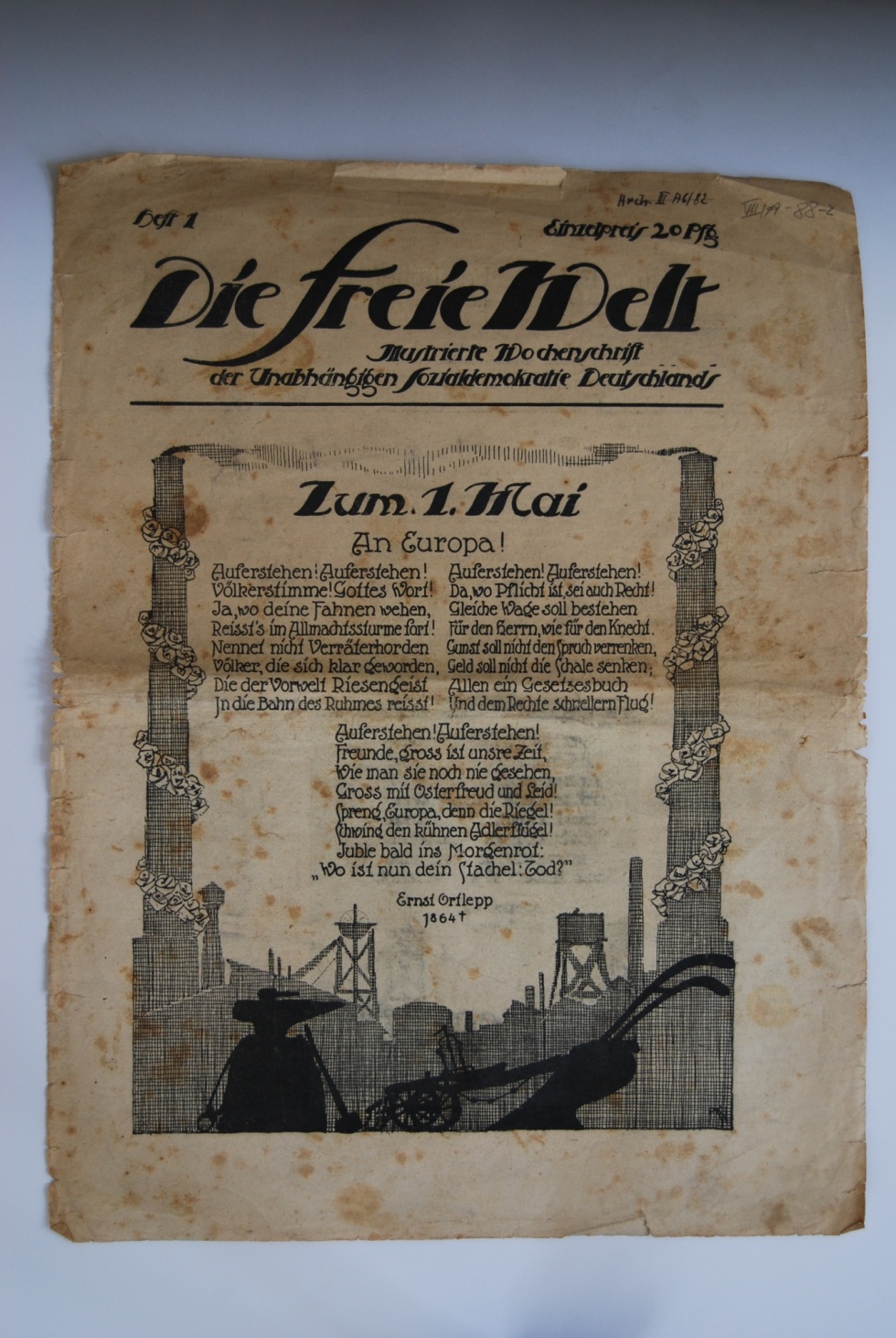 Sozialdemokratische Zeitung (Museum Schloss Moritzburg Zeitz CC BY-NC-SA)