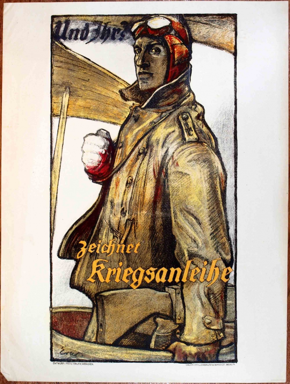 Plakat/ Kriegsanleihe &quot;Und Ihr?...&quot;. 1. Weltkrieg, 1914- 1918 (Museum Weißenfels - Schloss Neu-Augustusburg CC BY-NC-SA)