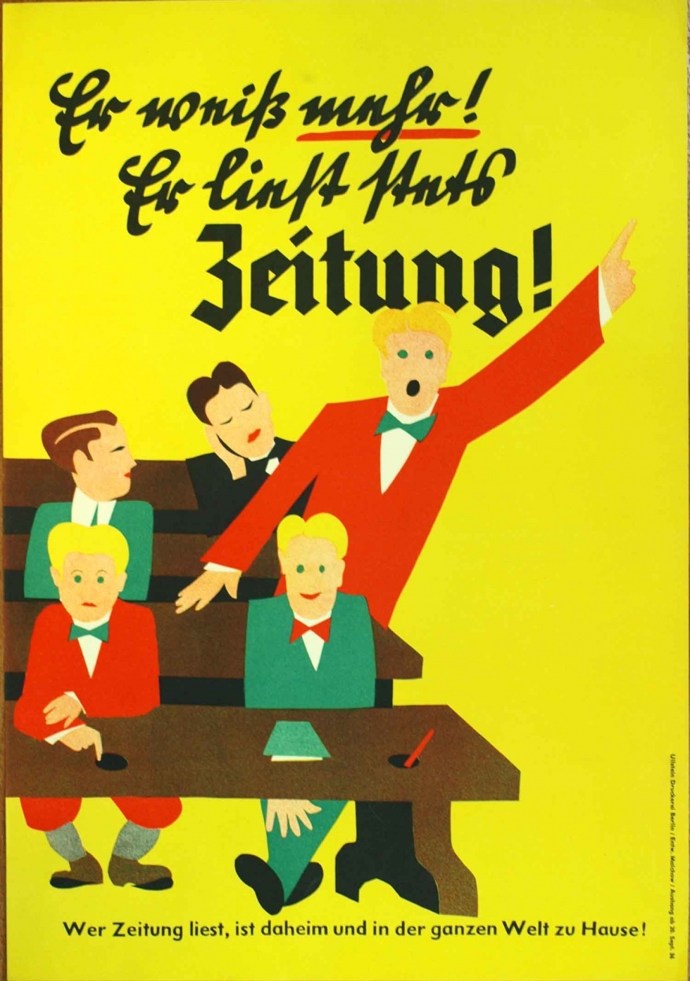 Plakat/Pressewerbung &quot;Er weiß mehr!...&quot; (1936) (Museum Weißenfels - Schloss Neu-Augustusburg CC BY-NC-SA)