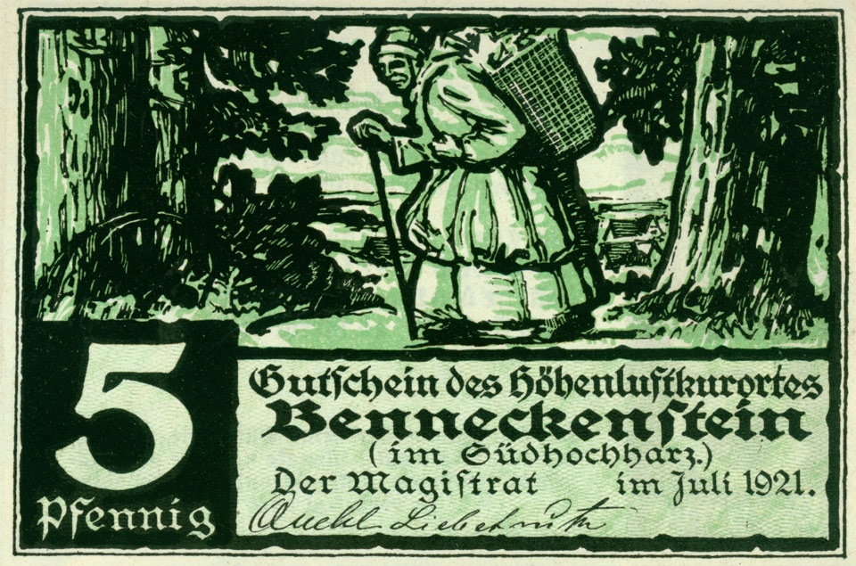 Serienschein Stadt Benneckenstein (5 Pfennig) (Kulturstiftung Sachsen-Anhalt CC BY-NC-SA)