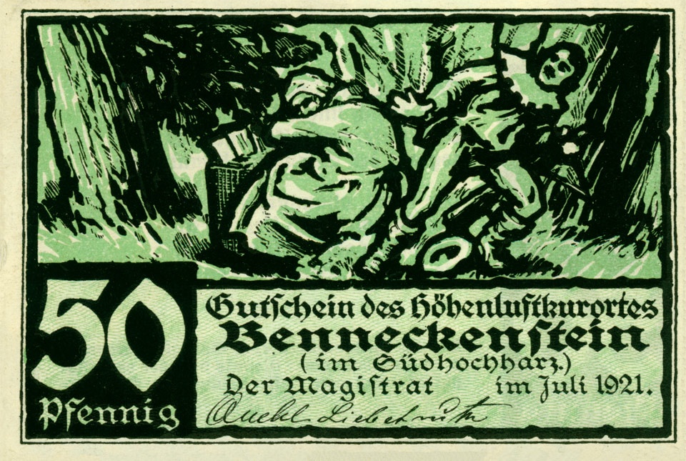 Serienschein Stadt Benneckenstein (50 Pfennig) (Kulturstiftung Sachsen-Anhalt CC BY-NC-SA)
