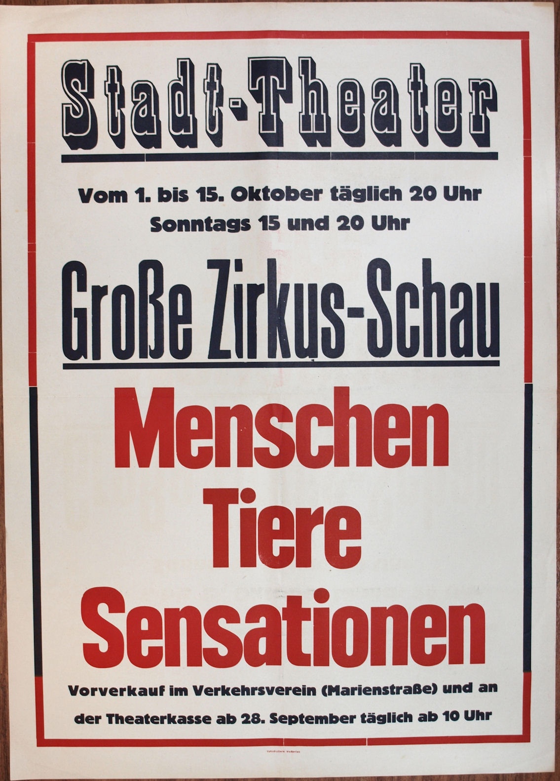 Plakat / Kultur &quot;Stadttheater Weißenfels&quot;, DDR 1954- 1960 (Museum Weißenfels - Schloss Neu-Augustusburg CC BY-NC-SA)