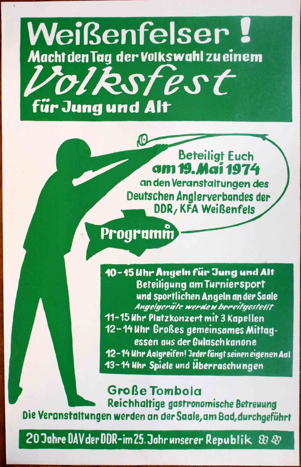 Plakat/ Kultur/ Propaganda &quot;Weißenfelser!&quot;, DDR 1974 (Museum Weißenfels - Schloss Neu-Augustusburg CC BY-NC-SA)