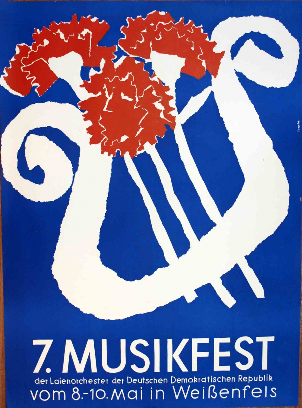 Plakat/ Kultur &quot; 7. Musikfest...&quot;, DDR, Weißenfels 1964 (Museum Weißenfels - Schloss Neu-Augustusburg CC BY-NC-SA)
