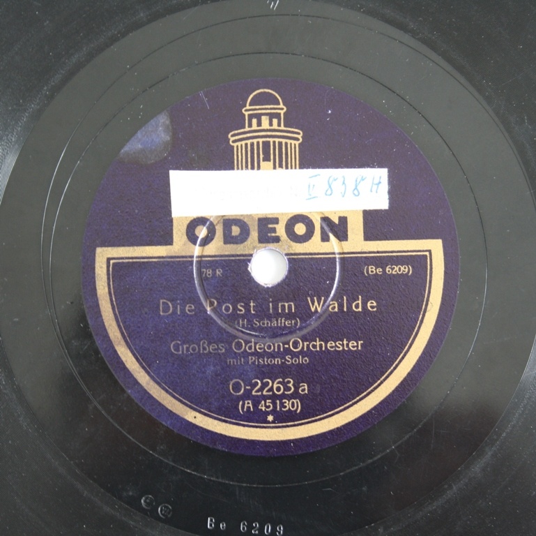 Schallplatte 78 rpm des Labels Oden (Kreismuseum Bitterfeld CC BY-NC-SA)